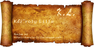 Károly Lilla névjegykártya